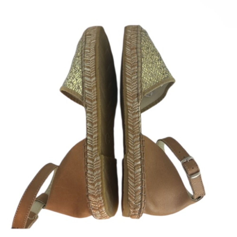 New authentic Andre Assous designer leather espadrilles sandals sz 9 display - Picture 7 of 12